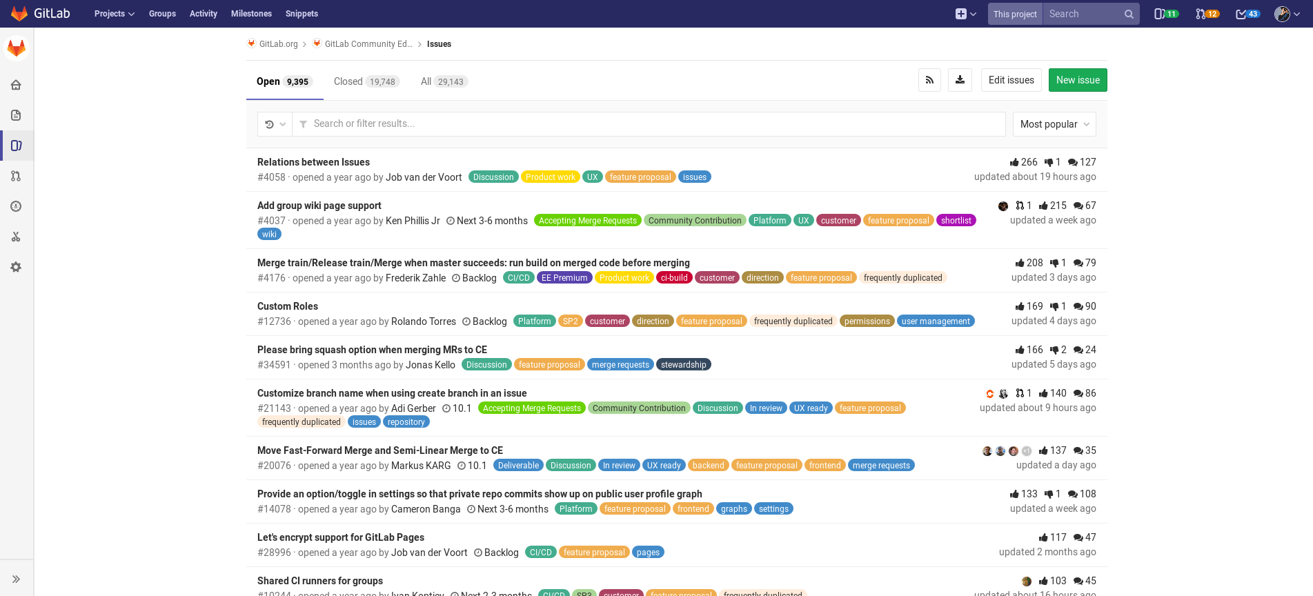 Gitlab UI